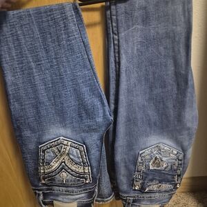 Miss Me Embellished Blue Jeans